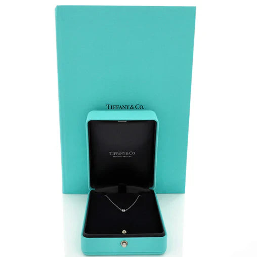 Tiffany & Co. Elsa Peretti Diamonds By The Yard Pendant Necklace Platinum with Diamond .19CT