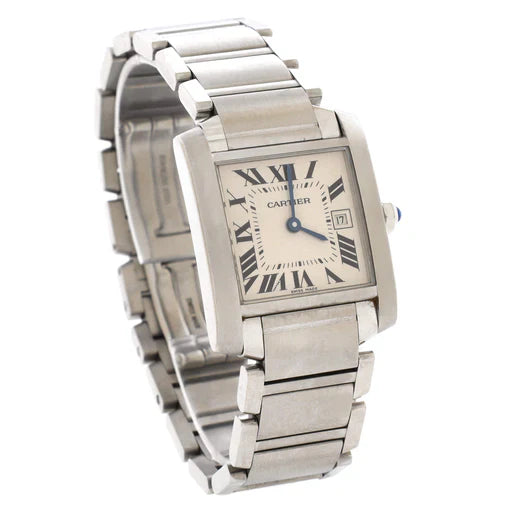Cartier Tank Francaise Quartz Watch Stainless Steel 25