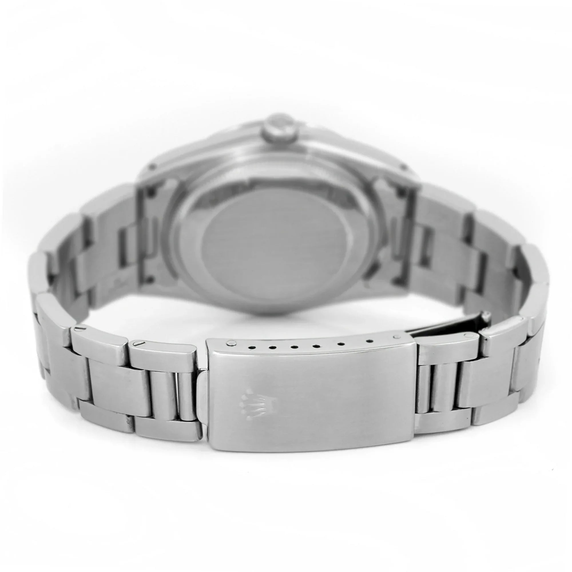 Pre-Owned Rolex 1500 Men's 34mm Date Wristwatch Mother of Pearl Diamond (3 Year Warranty) (Good)