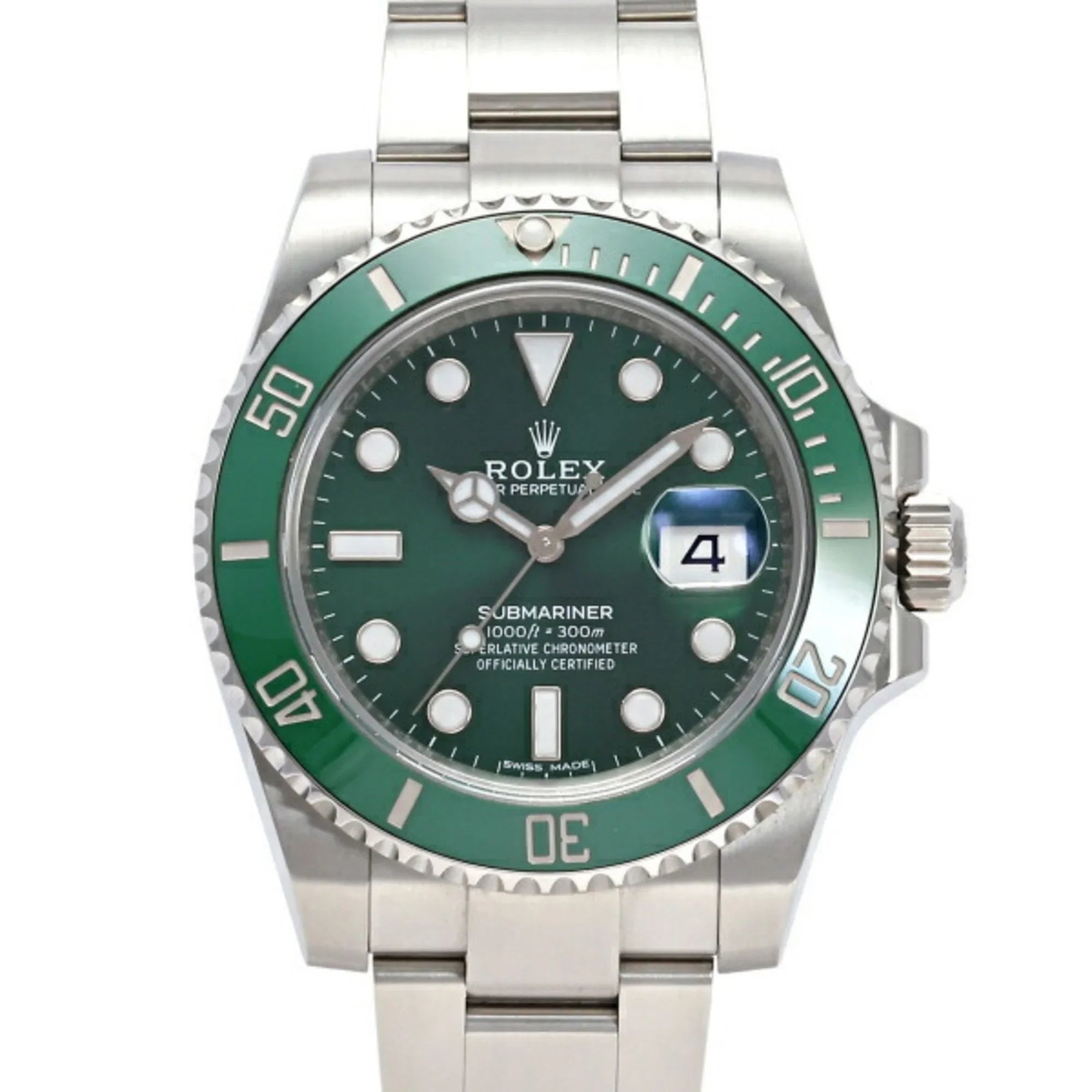 Pre-Owned Rolex ROLEX Submariner Date 116610LV Green/Dot Dial Men's Watch __ (Good)