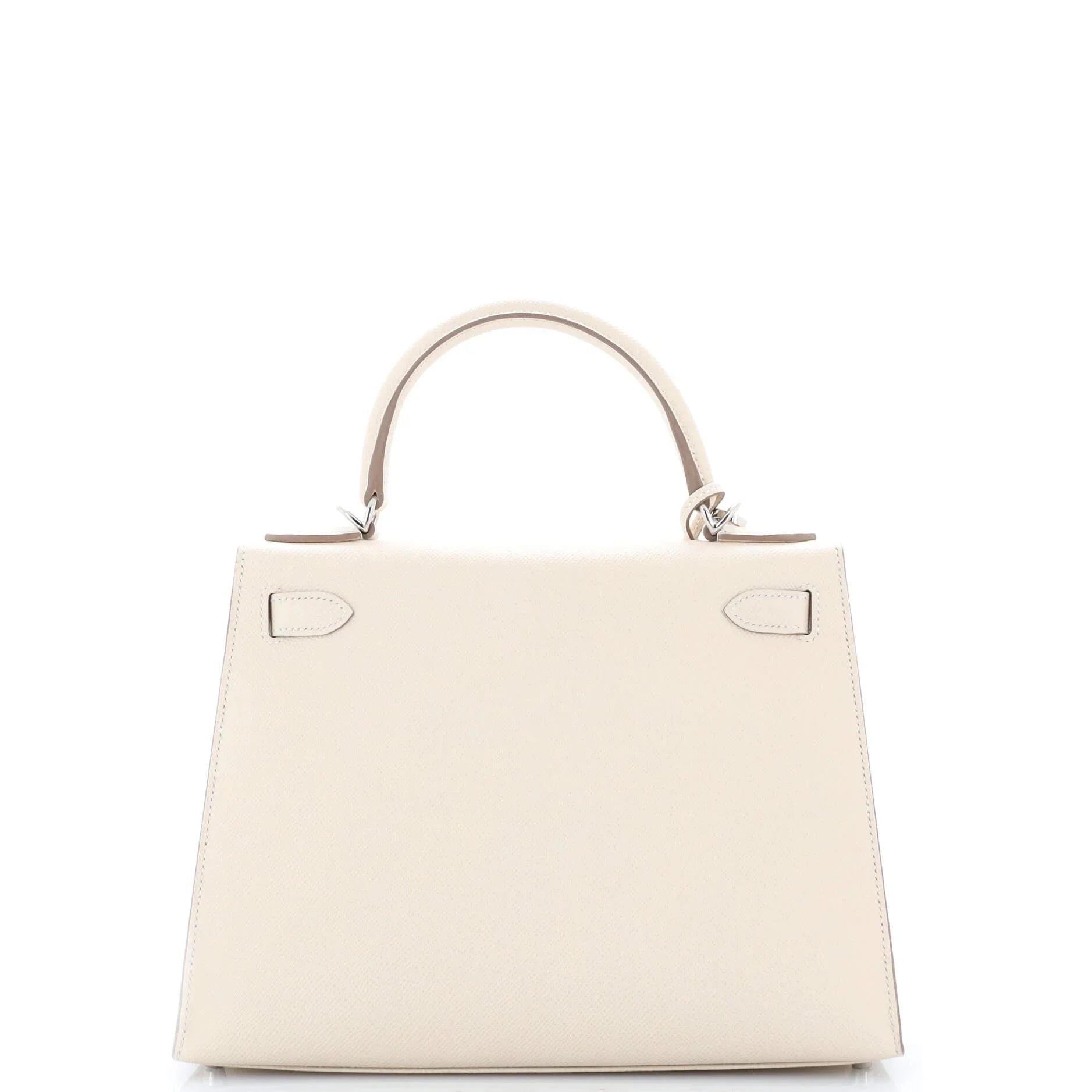 Pre-Owned Kelly Handbag Light Epsom with Palladium Hardware 28