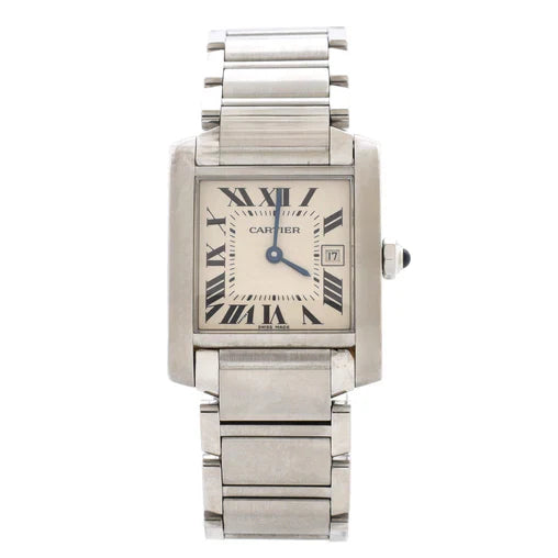 Cartier Tank Francaise Quartz Watch Stainless Steel 25