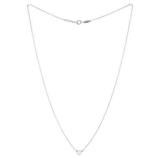Tiffany & Co. Elsa Peretti Diamonds By The Yard Pendant Necklace Platinum with Diamond 0.20-0.29CT