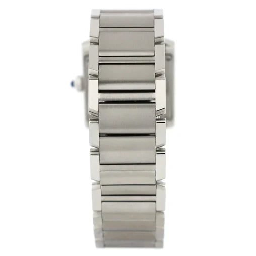 Cartier Tank Francaise Quartz Watch Stainless Steel with Diamond Bezel 25