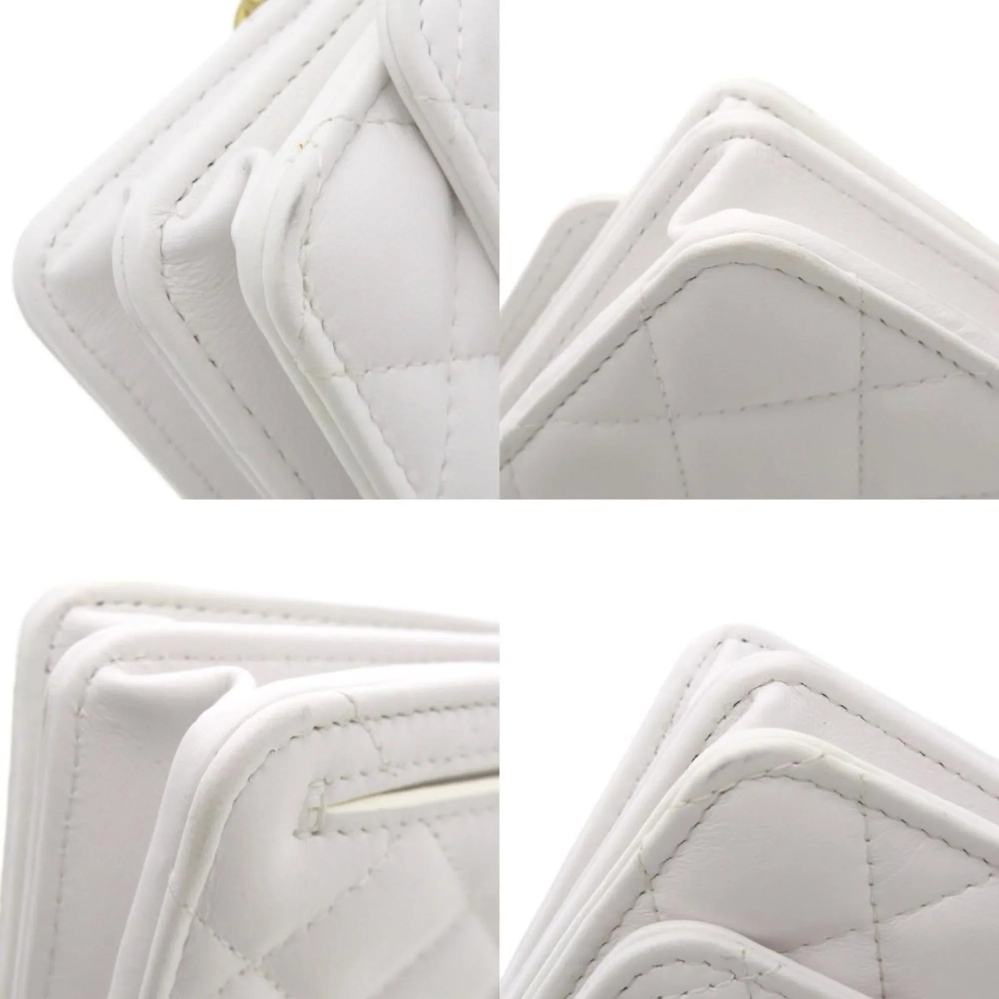 Pre-Owned Chanel Chain Wallet Coco Mark Matelasse Shoulder Bag Lambskin Women's CHANEL (Good)