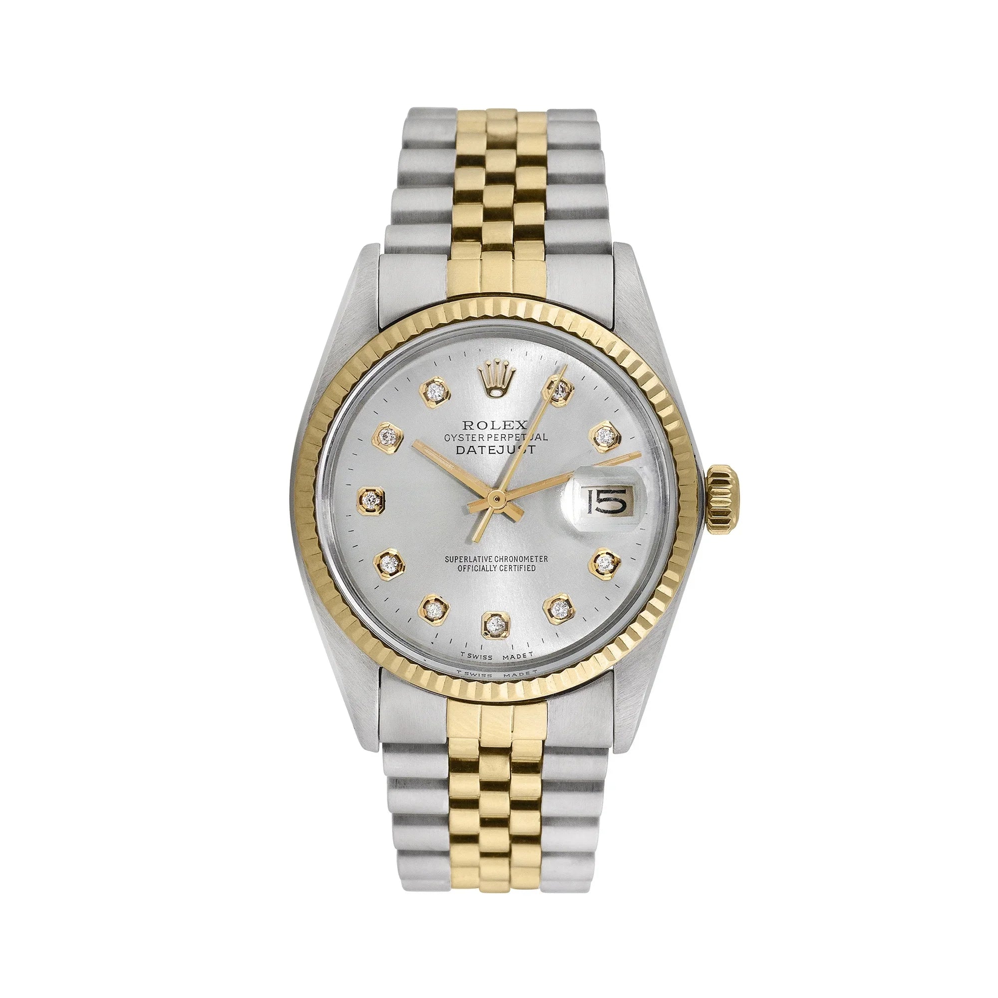 Pre-Owned Rolex Men's Datejust 36mm Stainless Steel and 18K Yellow Gold Jubilee Wristwatch