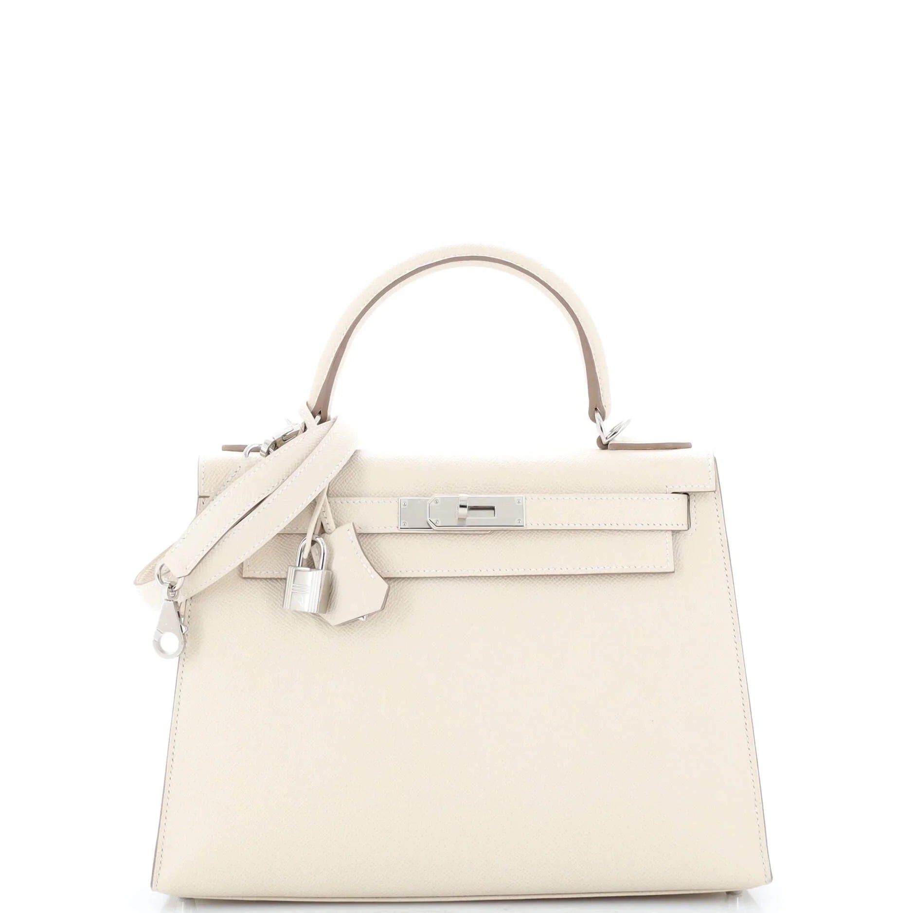 Pre-Owned Kelly Handbag Light Epsom with Palladium Hardware 28